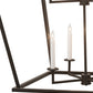Meyda Lighting Kitzi 52" 8-Light Timeless Bronze Tapered Pendant Light With White Faux Candlelight
