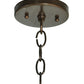 Meyda Lighting Kitzi 6" Golden Bronze Cylinder Mini Pendant Light With Avorio Amber Shade Glass