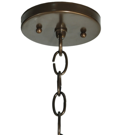 Meyda Lighting Kitzi 6" Golden Bronze Cylinder Mini Pendant Light With Avorio Amber Shade Glass