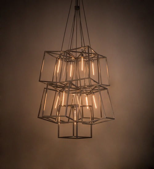 Meyda Lighting Kitzi 66" 9-Light Extreme Chrome Gang Pendant Light