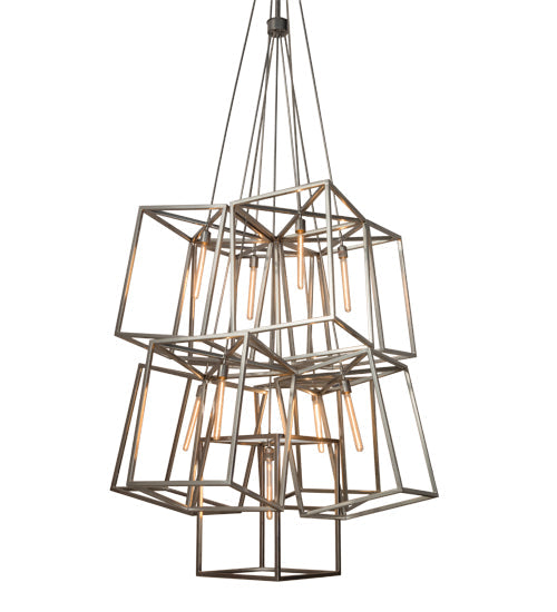 Meyda Lighting Kitzi 66" 9-Light Extreme Chrome Gang Pendant Light