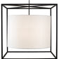 Meyda Lighting Kitzi 68" 6-Light Textured Black Cilindro Pendant Light With White Textrene Shade