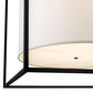 Meyda Lighting Kitzi 68" 6-Light Textured Black Cilindro Pendant Light With White Textrene Shade