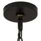 Meyda Lighting Kitzi 68" 6-Light Textured Black Cilindro Pendant Light With White Textrene Shade