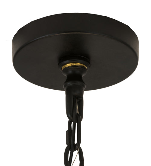 Meyda Lighting Kitzi 68" 6-Light Textured Black Cilindro Pendant Light With White Textrene Shade