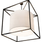 Meyda Lighting Kitzi 68" 6-Light Timeless Bronze Cilindro Pendant Light With White Textrene Shade