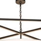 Meyda Lighting Kitzi 68" 6-Light Timeless Bronze Cilindro Pendant Light With White Textrene Shade