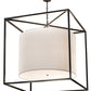 Meyda Lighting Kitzi 68" 6-Light Timeless Bronze Cilindro Pendant Light With White Textrene Shade