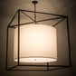 Meyda Lighting Kitzi 68" 6-Light Timeless Bronze Cilindro Pendant Light With White Textrene & Statuario Idalight Shade