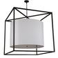 Meyda Lighting Kitzi 68" 6-Light Timeless Bronze Cilindro Pendant Light With White Textrene & Statuario Idalight Shade
