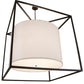 Meyda Lighting Kitzi 68" 6-Light Timeless Bronze Cilindro Pendant Light With White Textrene & Statuario Idalight Shade