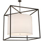 Meyda Lighting Kitzi 68" 6-Light Timeless Bronze Cilindro Pendant Light With White Textrene & Statuario Idalight Shade