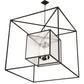 Meyda Lighting Kitzi 68" 8-Light Timeless Bronze Pendant Light With Clear Seeded Shade Glass