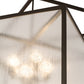 Meyda Lighting Kitzi 68" 8-Light Timeless Bronze Pendant Light With Clear Seeded Shade Glass