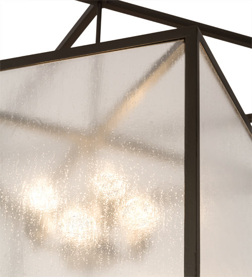 Meyda Lighting Kitzi 68" 8-Light Timeless Bronze Pendant Light With Clear Seeded Shade Glass