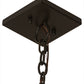 Meyda Lighting Kitzi 68" 8-Light Timeless Bronze Pendant Light With Clear Seeded Shade Glass