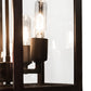 Meyda Lighting Kitzi Box 14" 4-Light Oil Rubbed Bronze Pendant Light With Clear Shade Glass