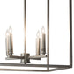 Meyda Lighting Kitzi Box 16" 4-Light Nickel Pendant Light