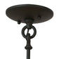 Meyda Lighting Kitzi Box 18" 4-Light Wrought Iron Pendant Light With Clear Seeded Shade Glass