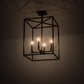 Meyda Lighting Kitzi Box 188630 23" 4-Light Wrought Iron Pendant Light
