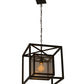 Meyda Lighting Kitzi Box 23" Timeless Bronze Pendant Light With Clear Rainstone Idalight Shade Glass