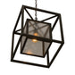 Meyda Lighting Kitzi Box 23" Timeless Bronze Pendant Light With Clear Rainstone Idalight Shade Glass
