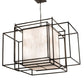 Meyda Lighting Kitzi Box 248590 72" 32-Light Timeless Bronze Island Pendant Light With Whitestone Idalight Shade