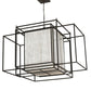 Meyda Lighting Kitzi Box 248590 72" 32-Light Timeless Bronze Island Pendant Light With Whitestone Idalight Shade