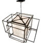 Meyda Lighting Kitzi Box 248590 72" 32-Light Timeless Bronze Island Pendant Light With Whitestone Idalight Shade