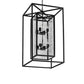 Meyda Lighting Kitzi Box 24"Sq 8-Light Solar Black Pendant Light With Clear Water Shade Glass