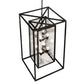 Meyda Lighting Kitzi Box 24"Sq 8-Light Solar Black Pendant Light With Clear Water Shade Glass