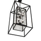 Meyda Lighting Kitzi Box 24"Sq 8-Light Solar Black Pendant Light With Clear Water Shade Glass
