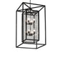 Meyda Lighting Kitzi Box 24"Sq 8-Light Solar Black Pendant Light With Clear Water Shade Glass