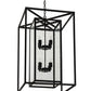 Meyda Lighting Kitzi Box 25"Sq 8-Light Textured Black Pendant Light With Clear Seeded Shade Glass