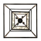 Meyda Lighting Kitzi Box 25"Sq 8-Light Textured Black Pendant Light With Clear Seeded Shade Glass