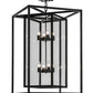 Meyda Lighting Kitzi Box 33" 8-Light Timeless Bronze Pendant Light With Clear Shade Glass