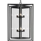 Meyda Lighting Kitzi Box 33" 8-Light Timeless Bronze Pendant Light With Clear Shade Glass