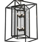Meyda Lighting Kitzi Box 33" 8-Light Timeless Bronze Pendant Light With Clear Shade Glass