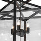 Meyda Lighting Kitzi Box 33" 8-Light Timeless Bronze Pendant Light With Clear Shade Glass