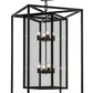 Meyda Lighting Kitzi Box 33" 8-Light Timeless Bronze Pendant Light With Clear Shade Glass