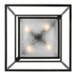 Meyda Lighting Kitzi Box 34" 4-Light Wrought Iron Pendant Light With Clear Granite Shade Glass