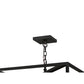 Meyda Lighting Kitzi Box 34" 4-Light Wrought Iron Pendant Light With Clear Granite Shade Glass