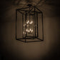 Meyda Lighting Kitzi Box 34" 8-Light Blackwash Pendant Light With Clear Shade Glass