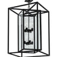 Meyda Lighting Kitzi Box 34" 8-Light Blackwash Pendant Light With Clear Shade Glass