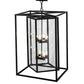 Meyda Lighting Kitzi Box 34" 8-Light Blackwash Pendant Light With Clear Shade Glass