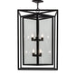 Meyda Lighting Kitzi Box 34" 8-Light Blackwash Pendant Light With Clear Shade Glass