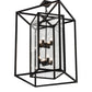 Meyda Lighting Kitzi Box 34" 8-Light Blackwash Pendant Light With Clear Shade Glass