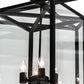 Meyda Lighting Kitzi Box 34" 8-Light Blackwash Pendant Light With Clear Shade Glass