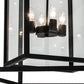 Meyda Lighting Kitzi Box 34" 8-Light Blackwash Pendant Light With Clear Shade Glass