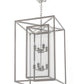 Meyda Lighting Kitzi Box 34" 8-Light Nickel Pendant Light With Clear Shade Glass